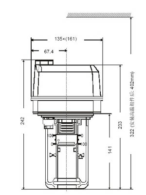 ML7420A8088-E电动执行器尺寸图