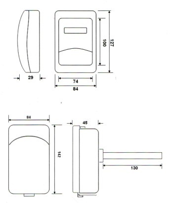 C7232A/B二氧化碳传感器尺寸图