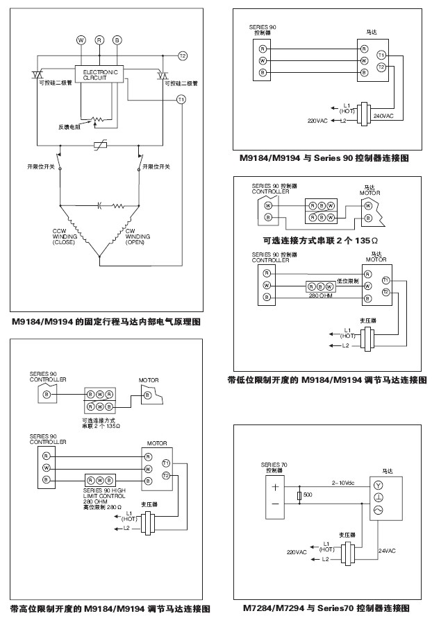 M9184A系列电动执行器接线图