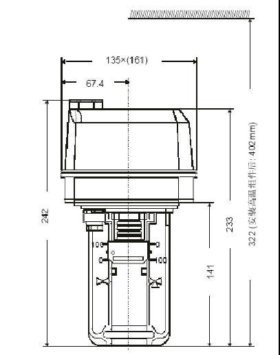 ML6420A3007电动执行器尺寸图