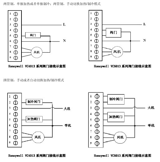 T6820A2001液晶温控器接线示意图