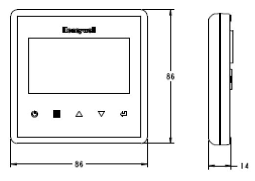 T6820A2001数字式温控器尺寸图