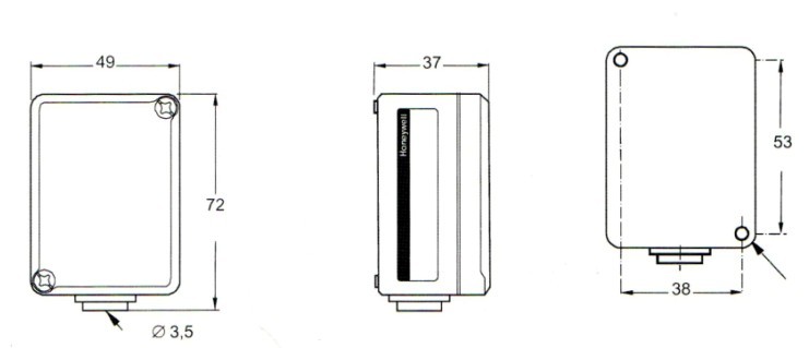 T7416A室外温度传感器尺寸图